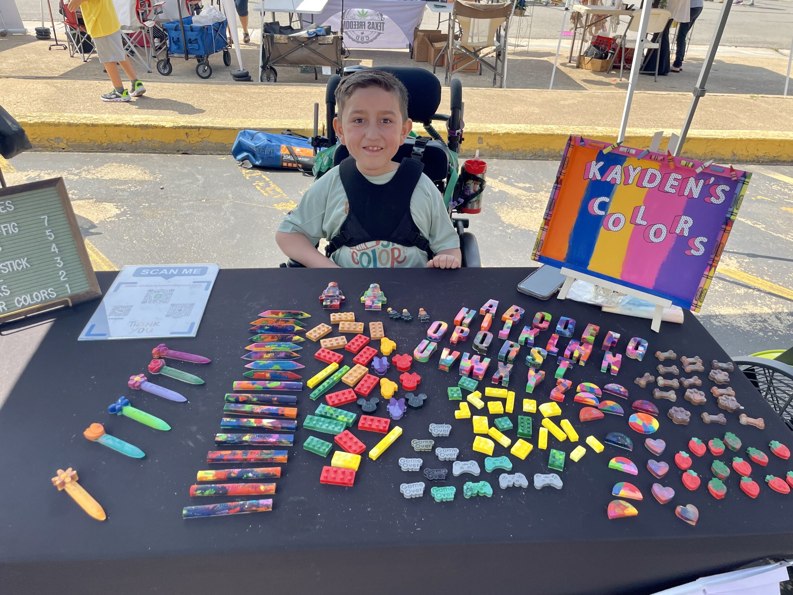 Kayden’s Colors We recently met Kayden at our market in Terrell, and we were impressed with his business Kayden’s Colors!