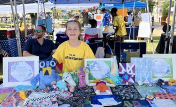 10-year-old Audrey is the owner of Audrey’s Little Shop, and her booth has been a huge hit with customers at our North Texas markets this year!
