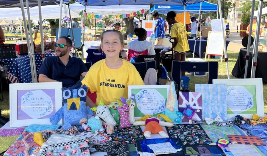 10-year-old Audrey is the owner of Audrey’s Little Shop, and her booth has been a huge hit with customers at our North Texas markets this year!