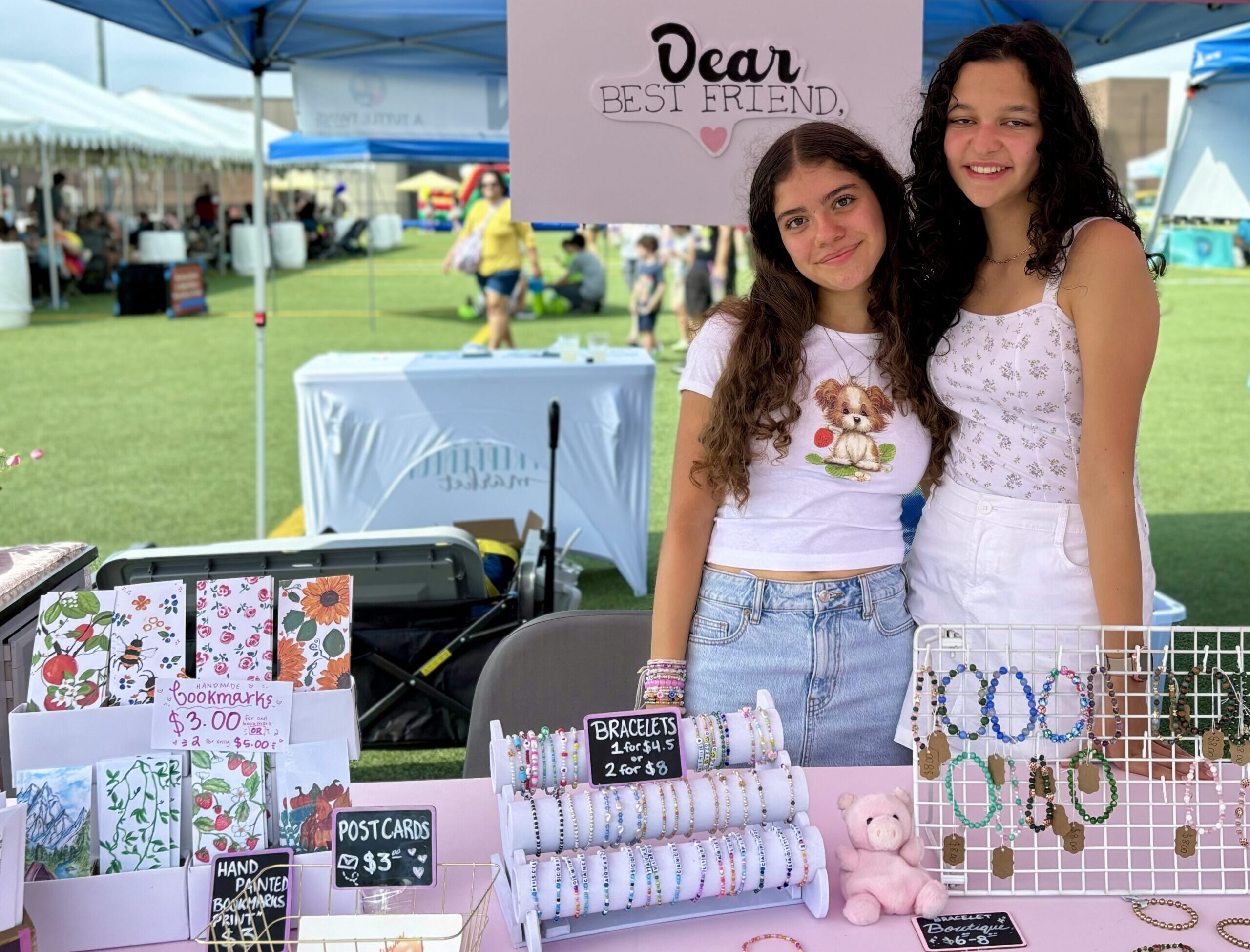 Dear Best Friend We ran into best friends Camila and Natalya at the Arlington County Fair market running what was only their third time running their booth!